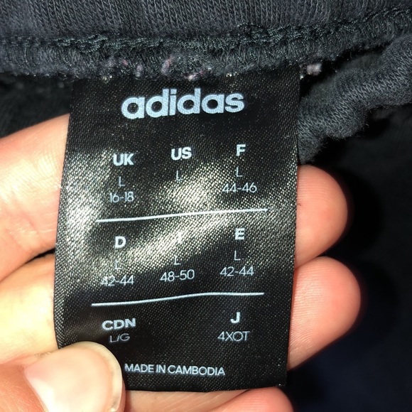 Adidas sweatpants 3 stripped pants size large black and white adidas joggers​​ - Picture 3 of 4